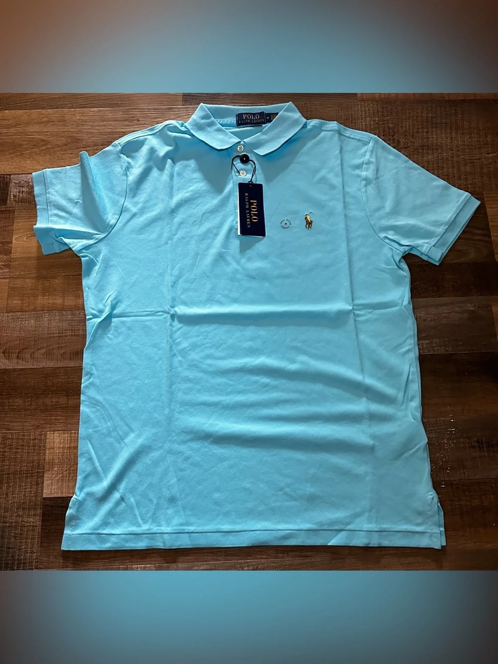 Ralph Lauren Men’s Light Blue Polo Shirt with Embroidered Pony